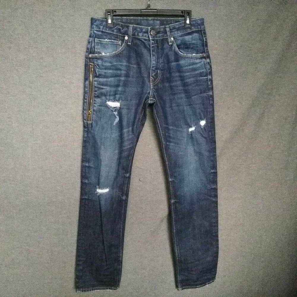 Vigoss Regular Straight Leg  Men's Jeans Sz 31  L32 Distressed